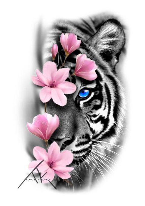 Тату тигров — значение и фото татуировок года